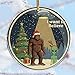 Bigfoot and Alien UFO - I Want to Believe 6 - Bigfoot Christmas Ornament Decorations - Sasquatch Christmas Ornament - Alien Gifts Decor - Christmas Ornaments - Christmas Decorations - Funny Gag Gifts