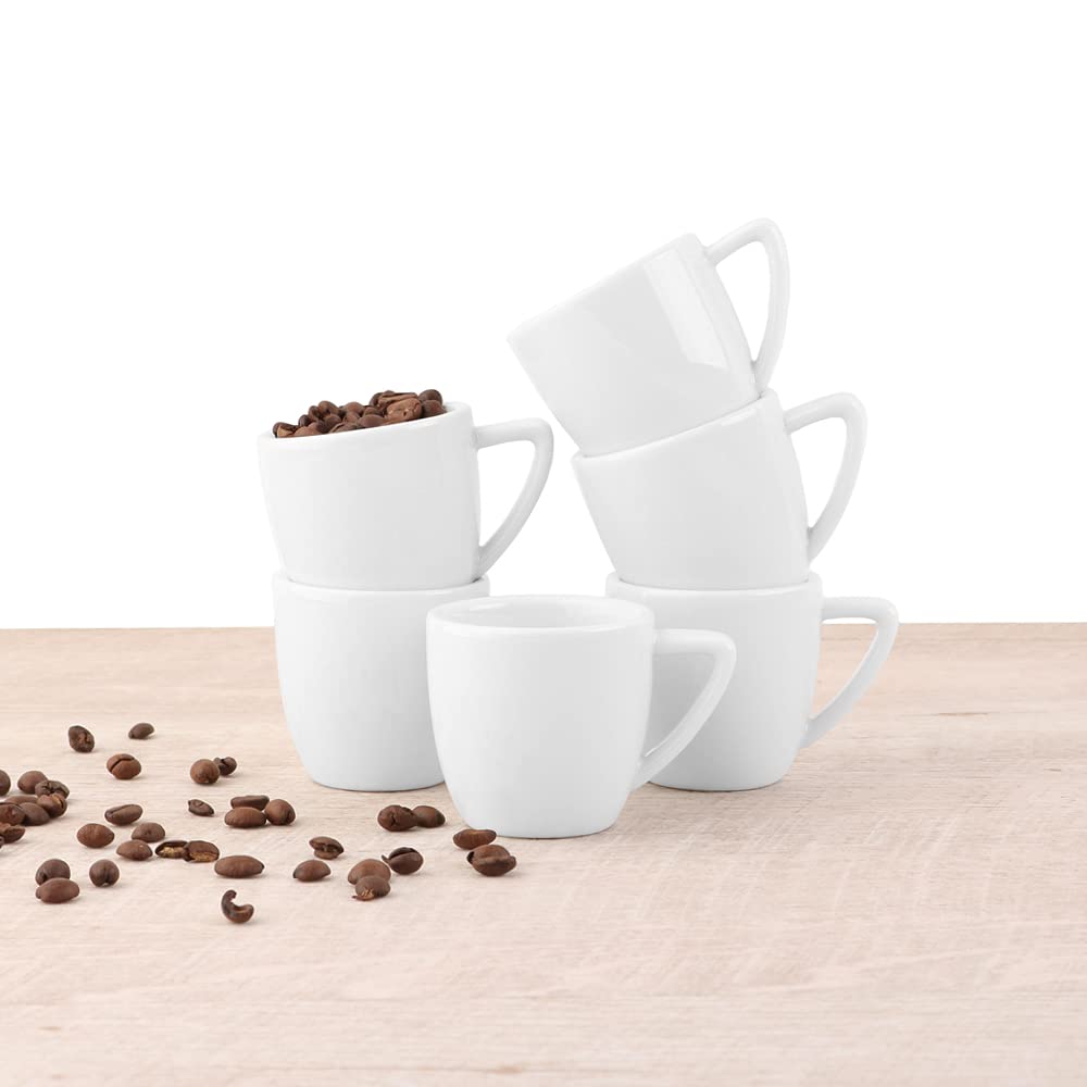 Holst Porzellan CF 008 Porzellan Mokka/Espressotasse Conform 0,06 l, weiß, 7,5 x 5.4 x 5.1 cm, 6 Einheiten