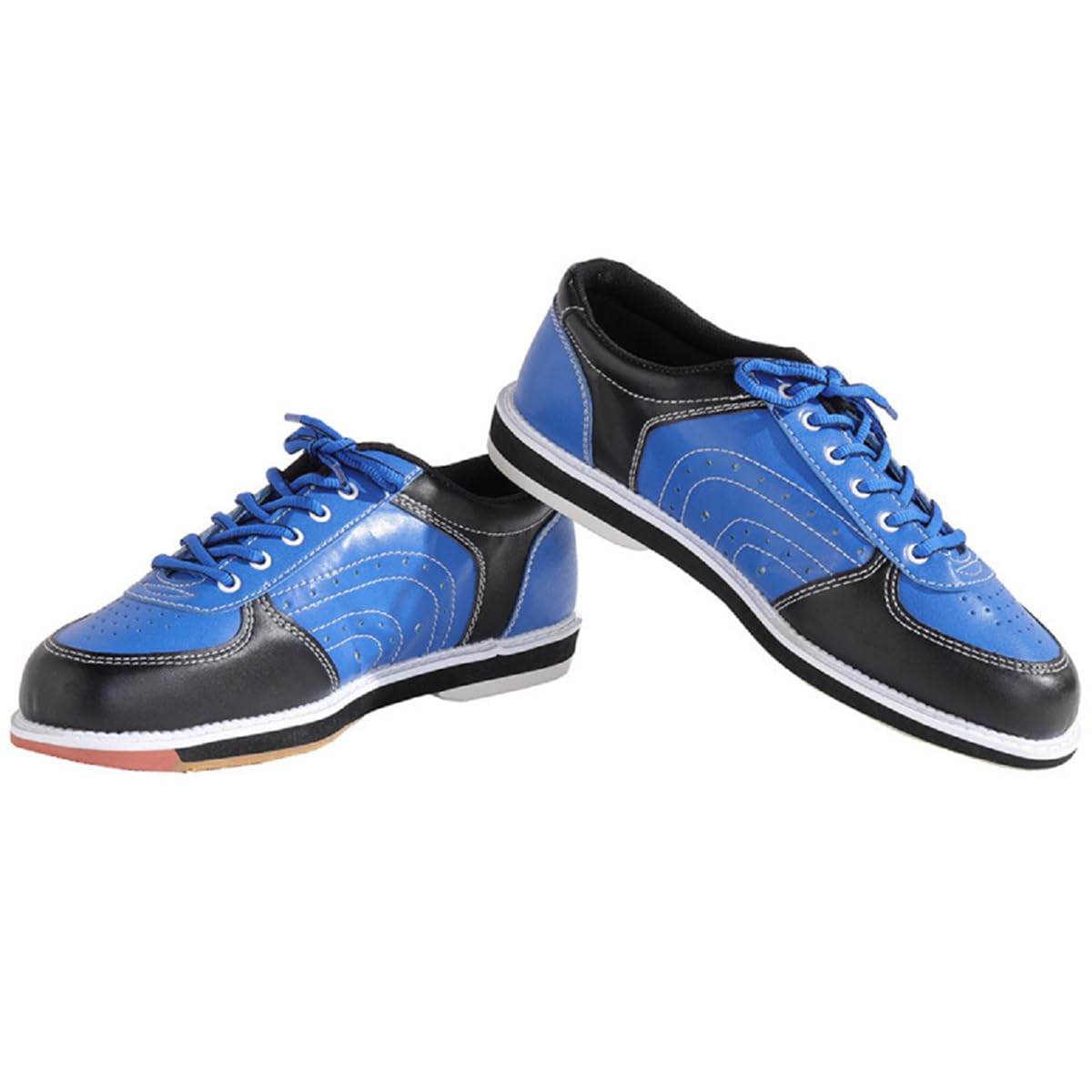Herren Bowlingschuhe Leichte rutschfest Schnürung Bowl Sneakers Bequeme Atmungsaktive Gleitsohlen Für Rechtshänder