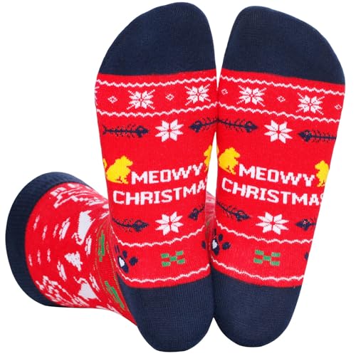 IRISGOD Funny Christmas Socks for Men & Women - Novelty Xmas Gifts - Cool Stocking Stuffers