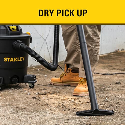 Image of STANLEY 12 Gallon 5.5HP Wet /Dry Vacuum,3-in-1 Vacuum Blower & Pump, Heavy-Duty for Wet /Dry Messes, Dust & Water, Ideal for Garage Jobsite Home, SL18199P