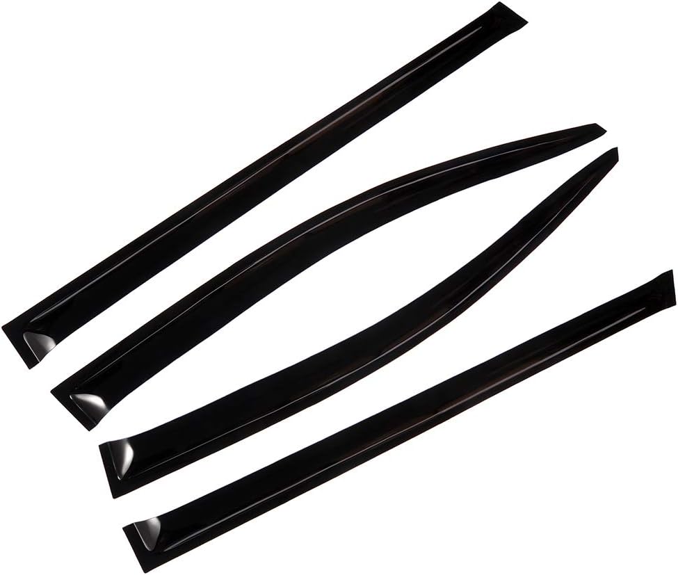 SCITOO Outside Mount Window Visor Deflector Rain Guard Dark Smoke, 4 Pcs Set Fit for 2011-2017 for Toyota Sienna