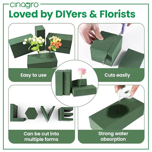 Image of TRAIS-100 PCS Pipe Cleaners, Chenille Stems for Crafts, Fuzzy Craft Pipe Cleaners, Soft Flexible Bendable Sticks for DIY Art Supplies, Kids Crafts, School Projects (2, Green Flower Foam Bricks)