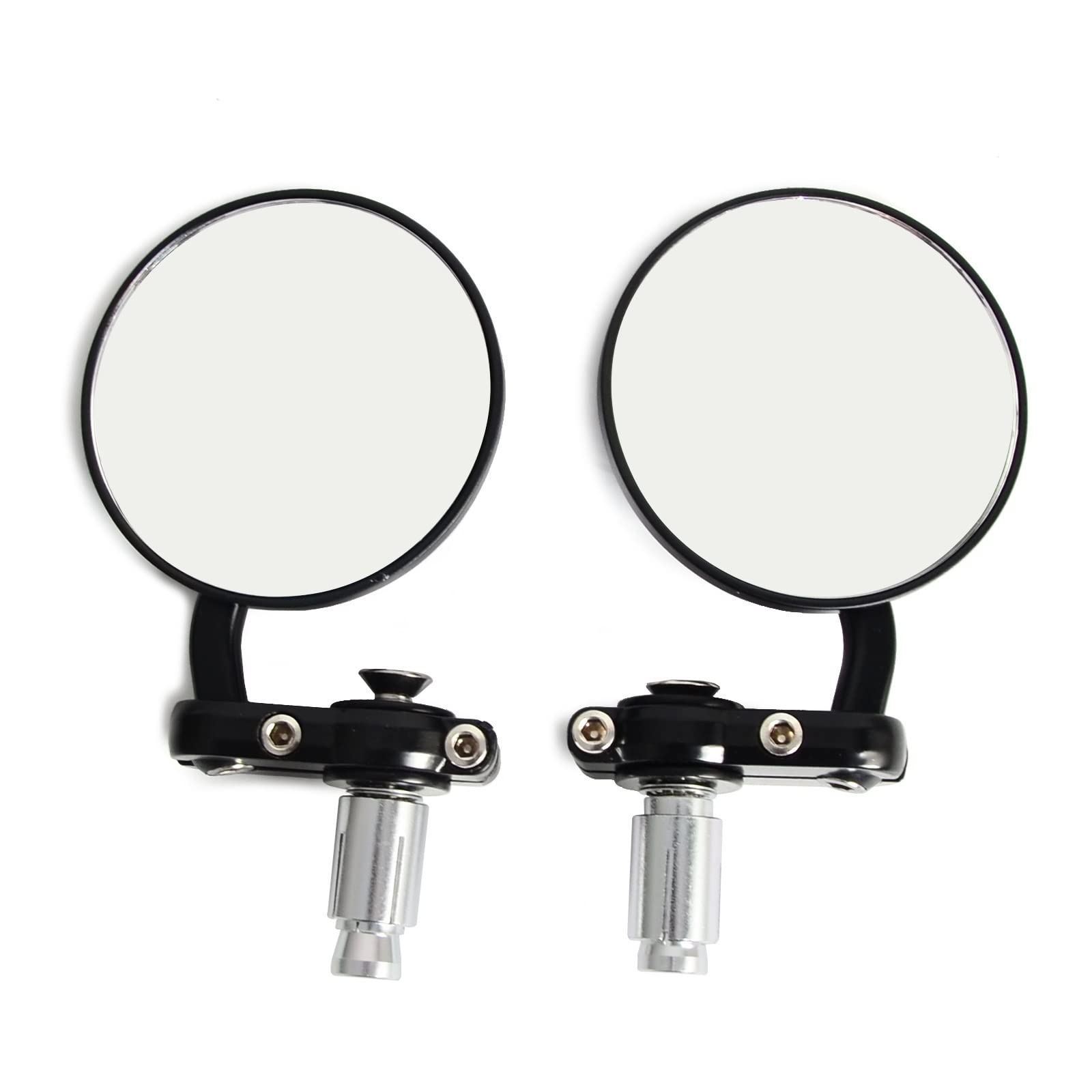 Rétroviseurs Moto 1 Ensemble Rétroviseur Vélo Moto Guidon Réglable Vélo Équitation Rond Ellipse Miroir pour Suzuki pour pour Kawasaki Rétroviseurs Latéraux de Moto