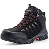 SHULOOK Men’s Waterproof Hiking Boots Non-Slip Lightweight Mid Top Ankle Boot Breathable Hiker Trekking Shoes