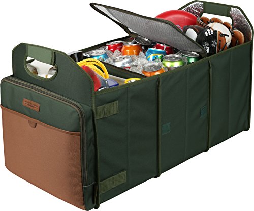 Arctic Zone Trunk Organizer with 35 Can Cooler Insert, Green