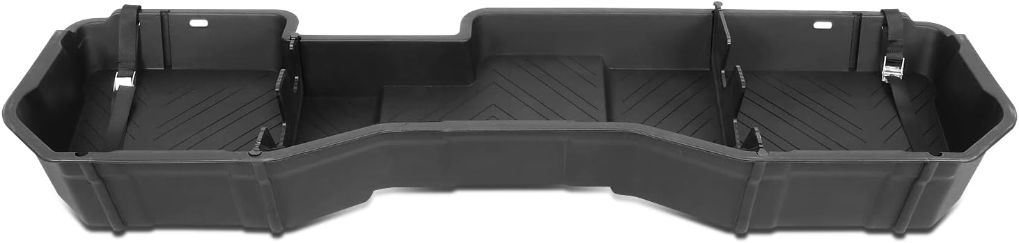 Under Seat Storage Box Compatible with 07-18 Silverado Sierra 1500 / 07-19 Silverado Sierra 2500HD 3500HD Crew Cab Pickup, SBOX-002