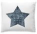 Martina Home Jeans Star poszewka na poduszkę, tkanina, wielokolorowa, 50 x 50 cm