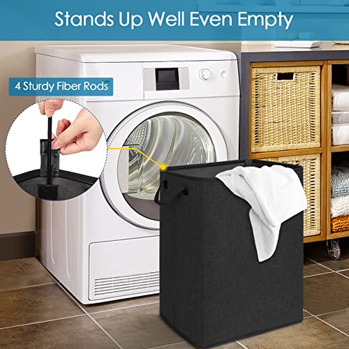 70L Clothes Laundry Hamper For Bedroom With Removable Liner, Lightweight Dirty Clothes College Hamper Collapsible For Small Space, Sturdy Laundry Basket With Handles For Bathroom Closet #TOP2