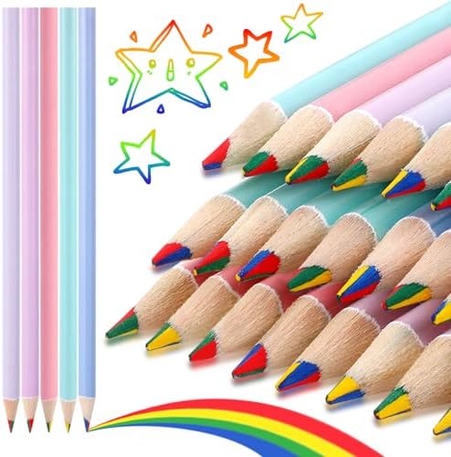 24 Pieces Rainbow Colored Pencils For Kids, Adults, 7 Color In 1 Pencils, Pre-sharpened, Gifts For Students, Pencils For Kids, Colors For Drawing, Sketching, Classroom Gift, Bulk - View #13