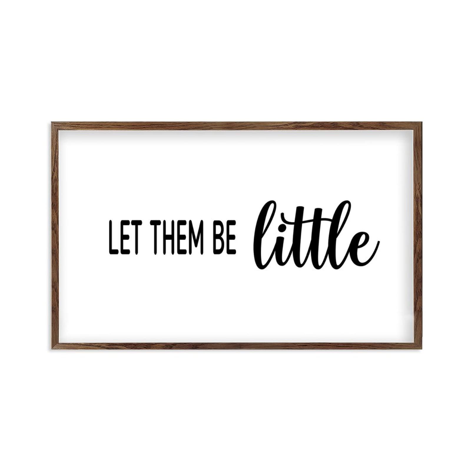 Panneau bois Let Them Be Little cadre deco cuisine salle de bain