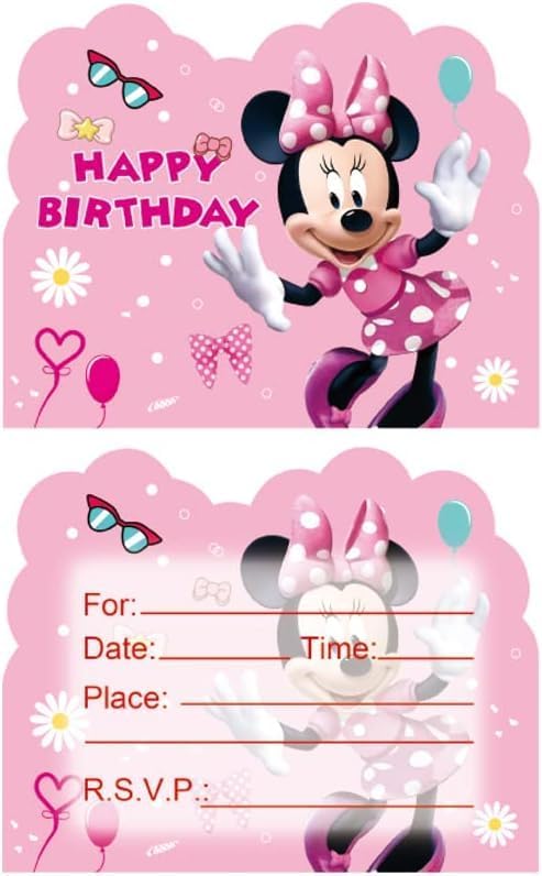 20pcs Birthday Party Invitations Birthday Party Supplies Decoration (Style 2)