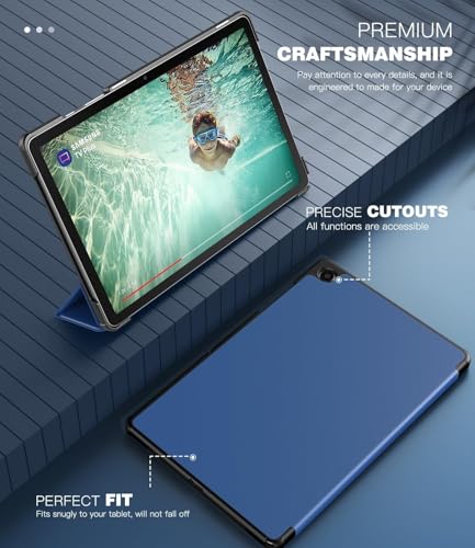 Image of EDNITA Smart Case Cover for Samsung Galaxy Tab A9+ /A9 Plus 11 Inch 2023, Slim Lightweight Stand Hard Back Shell Protective Cover for Galaxy Tab A9+ Tablet (Navyblue)