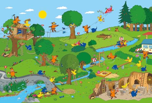 Schmidt Spiele- Sendung Mit Der Maus Puzzle Infantil de 100 Piezas, diseño de ratón en el Parque...