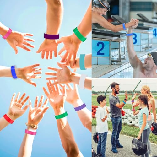 1200 Stück Einlassbänder, Festival Einlassbändchen, Wasserdicht Neon Armbänder, Bändchen Papier für Events, Bunt Handgelenk Party Bänder für Party Musikfestival Konzert Wettbewerb (12 Farben)