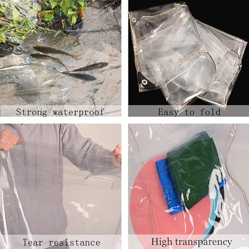 Bâche transparente anti-déchirure en PVC pour stopper la pluie et le froid - 4