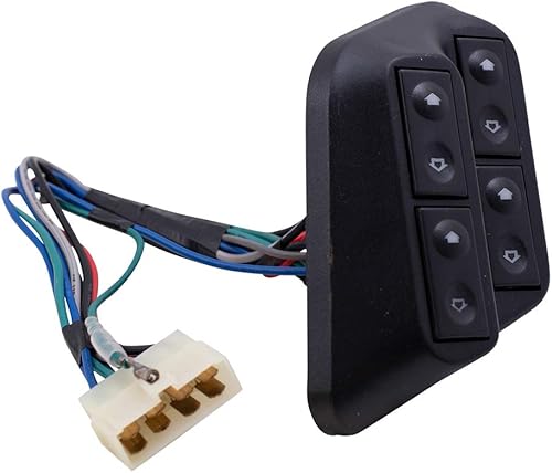 Miniatura 2 de Brock Kit de interruptor universal de repuesto para ventana eléctrica, diseño en ángulo con biseles y cableado, compatible con camionetas de 4