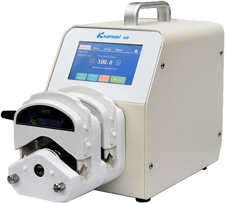 Multi channel peristaltic pump double head Kamoer UIP 100V-240V AC stepper motor 2.5L/min High-precision variable speed with 2 meters silicone tube