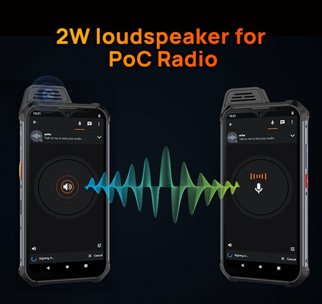 UNIWA W888 Zello Walkie Talkie 6,3" ekran dotykowy, ośmiordzeniowy procesor, 4 GB RAM, 64 GB ROM, zdejmowany, 5000 mAh, wersja globalna, smartfon 4G, Android 11, NFC, pomarańczowy