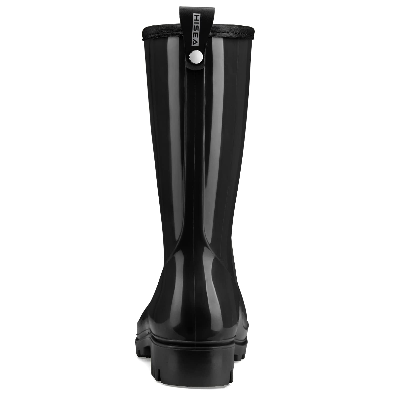 HISEA Stivali di gomma da donna, a mezza altezza, impermeabili, da giardino, antiscivolo, traspiranti, con soletta comoda, alla moda, leggere, per esterni