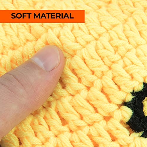 4 Pack - White Knitted Funny Balaclava For Men And Women Anime Style | Funny Fabric Mask, Full Face | Cartoon Gangster Mask | 100% Cotton Fabric Mask, Balaclava (Multicolor) #TOP6