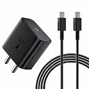 IBERLS 45W Type-C PD Fast Adapter 1M C to C Cable Compatible with Samsung Tablet A9+|A9|S11 Ultra|S11|S10 Fe+|S10 Fe|S25 Edge|S25|S24|S23(Ultra), Z fold/flip 7/6/5| 45Watt USB C Superfast Charger gallery image