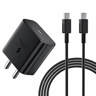 IBERLS 45W Type-C PD Fast Adapter with 1M C to C Cable Compatible with Samsung Z Flip 7|S25 Ultra|S25 Edge|S24 Ultra|Z fold/flip 7/6/5|Tab S11 Ultra|S11|S10 Fe+|S10 Fe|A9+|A9|45Watt USB C Charger