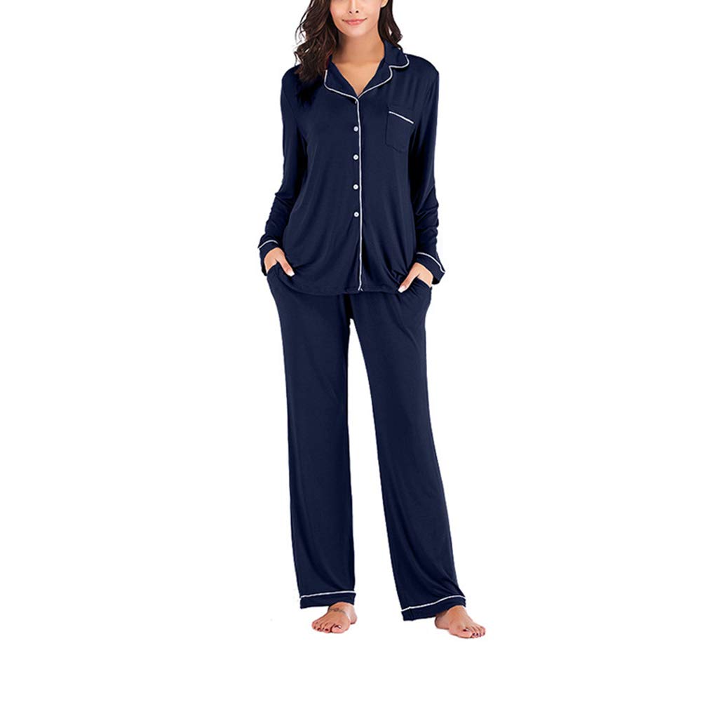 Pigiama da Donna, Completi da Notte da Donna, Pigiama Manica Lunga Top e Pantaloni Pigiama da Donna Stile Jogging Pigiama da Notte