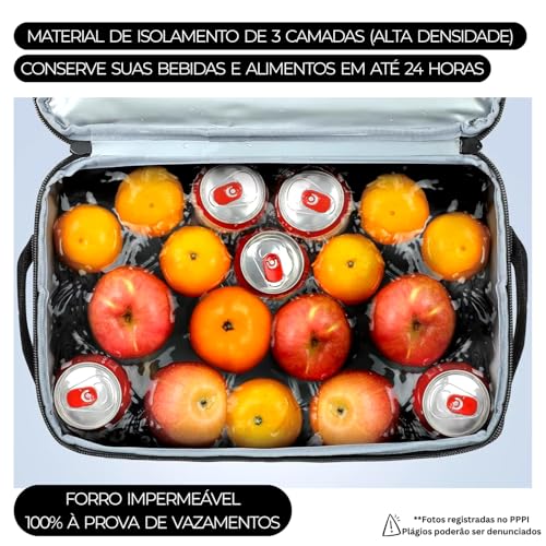 Mochila Térmica Bolsa Bag Cooler Homem Mulher Refrigerador Marmita Quente Cerveja Gelada Viagem Prai