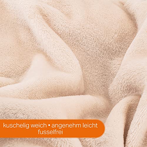 Kuscheldecke mit Ärmeln - Bestickt mit Namen oder Wunschtext - 150 x 180 cm - extra Flauschige Ärmeldecke - gemütliche Wohndecke - personalisiertes Geschenk für Männer und Frauen Farbe: schwarz