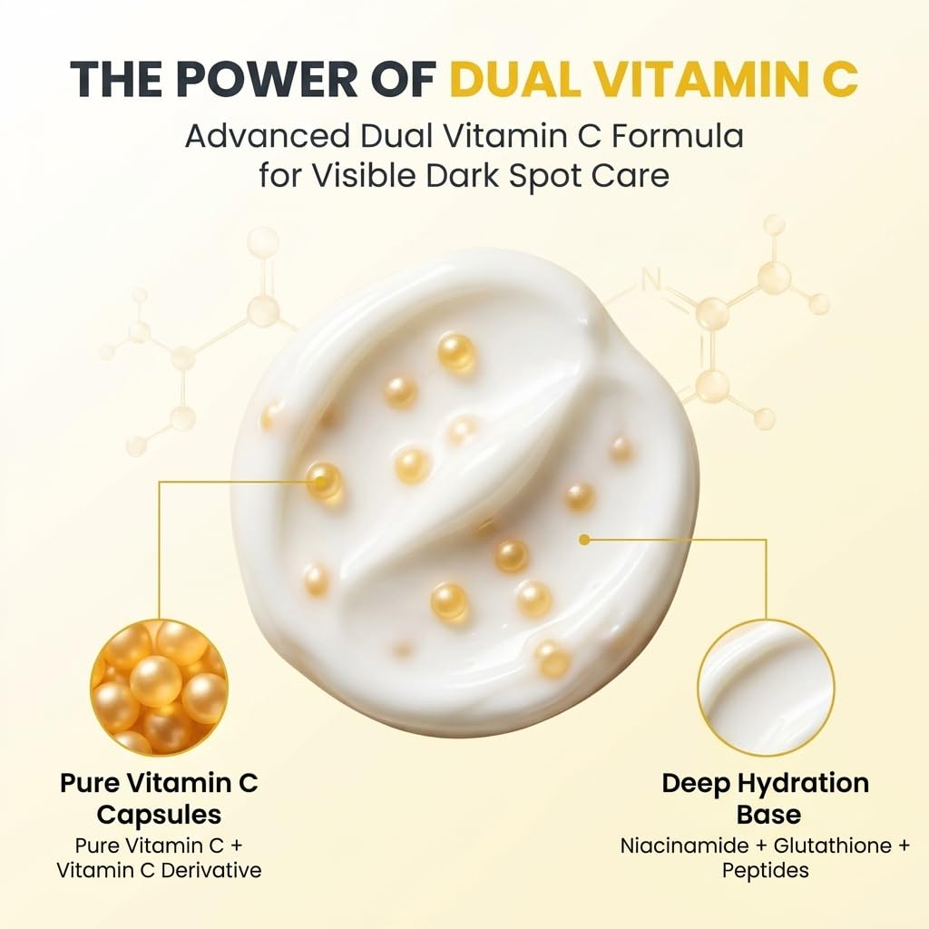#OOTD Vitamin C Face Cream - Moisturizer with Niacinamide & Glutathione - Lightweight Hydration for Sensitive Skin & Even Skin Tone
