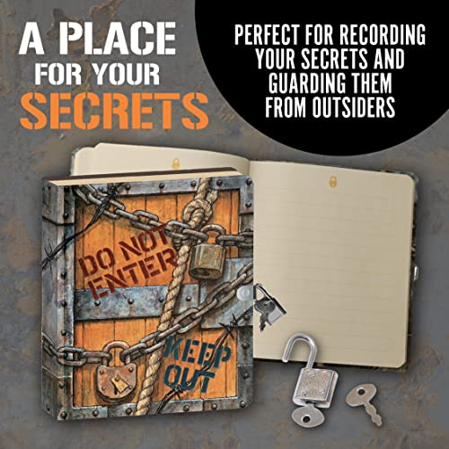 Peaceable Kingdom Keep Out 6.25" Lock And Key, Lined Page Diary For Kids #TOP3