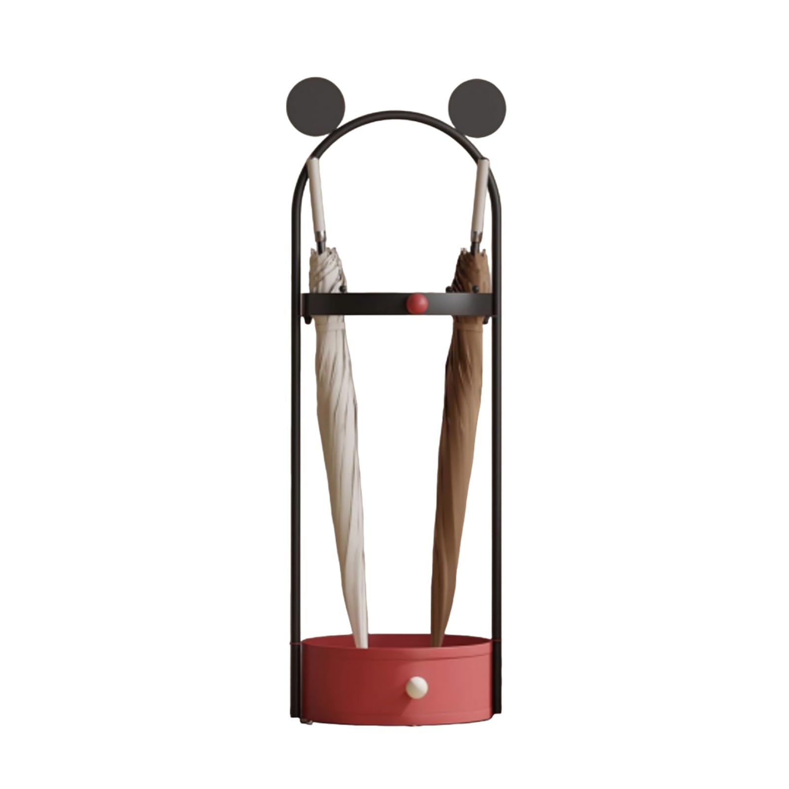 Porte-parapluie gain de place avec bac d'égouttement pour entrée et couloir