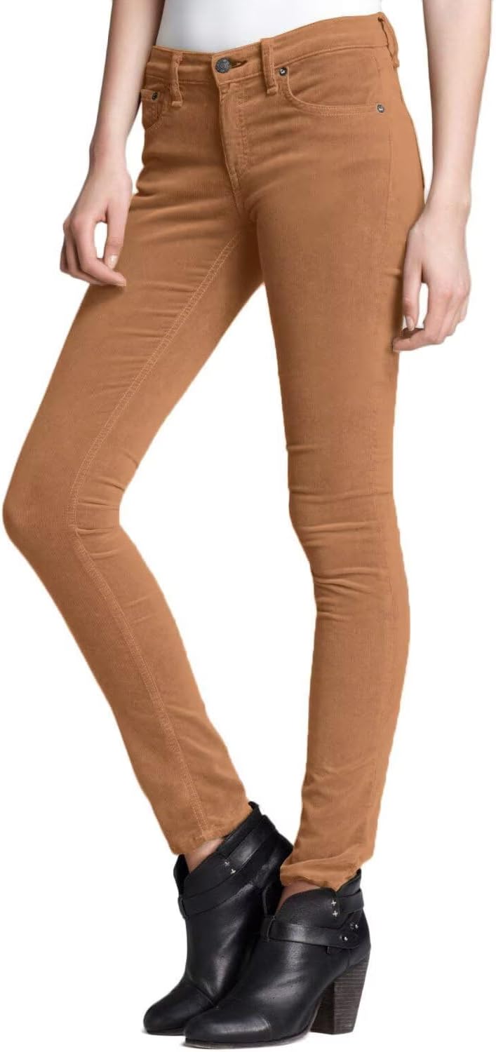 Hybrid & Company Super Comfy Stretch Women 5 Pockets Corduroy Skinny Pants