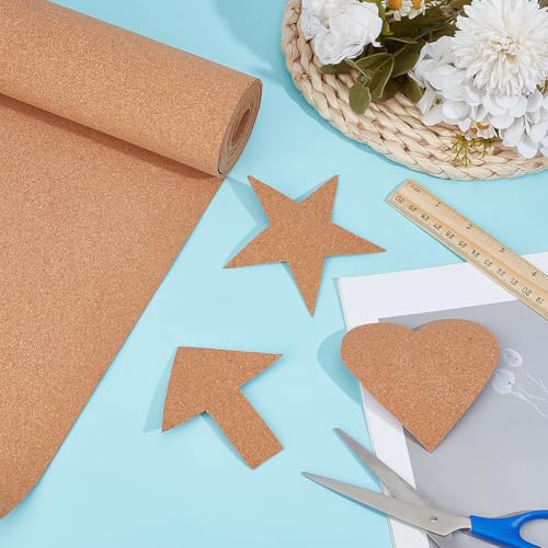 BENECREAT 5 m Korkrolle 30cm Breite Natürliche Korkplatte Zur Wanddekoration Schwarzes Brett Nicht Klebendes Korkmaterial DIY Bastelbedarf Pinnwand-Hintergrund 1mm Dick