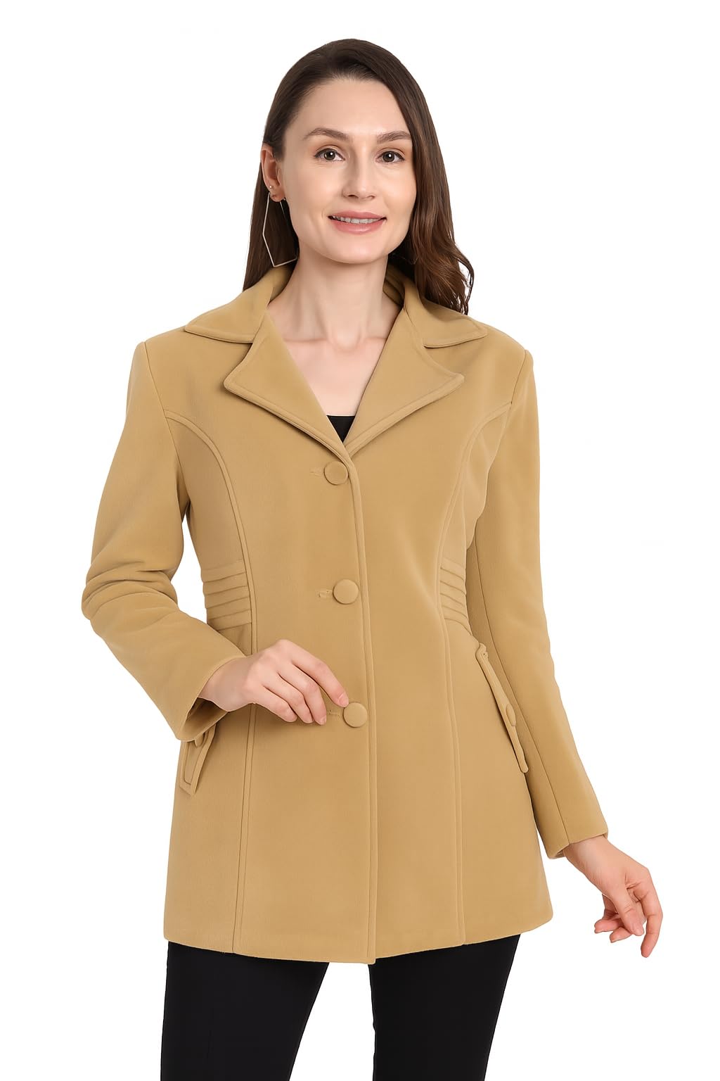 hautemoda Women Velvet Coat/Blazer For Winters-picture-38