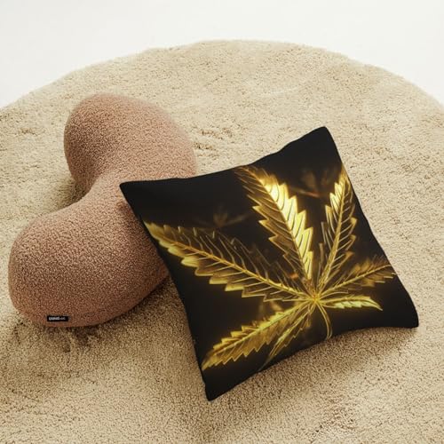 Housses de coussin en velours déco cannabis pour protéger vos oreillers de lit