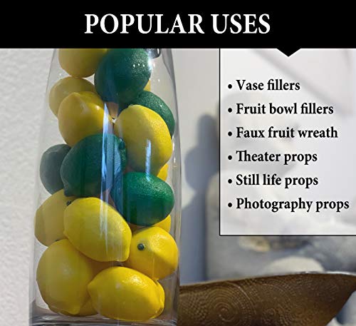 Dasksha Lifelike & Higher Quality Fake Lemons Set -14Pcs - Real Looking Fake Fruits For Decoration #TOP5