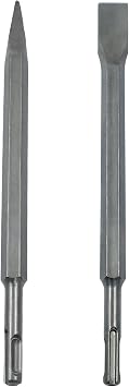 2Pcs Chisel Set with SDS-Plus Shank, Masonry Concrete Drill Bit Set, Flat Chisel Bit, 10 Inch Long