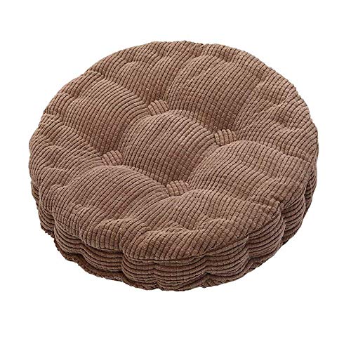 Rond Coussin de Chaise Tatami, Morbuy Simple Fauteuil Siège Canapé Coussin d'Assise Intérieur Epais Décoration pour Bureau Maison Salle à Manger Voiture Salon Multicolore (40cm / 16', Café)