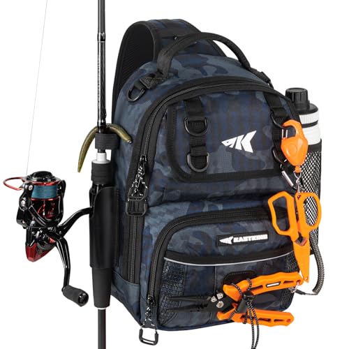 Image of KastKing BaitSpace Fishing Sling Bag, Fishing Backpack with Rod Holder