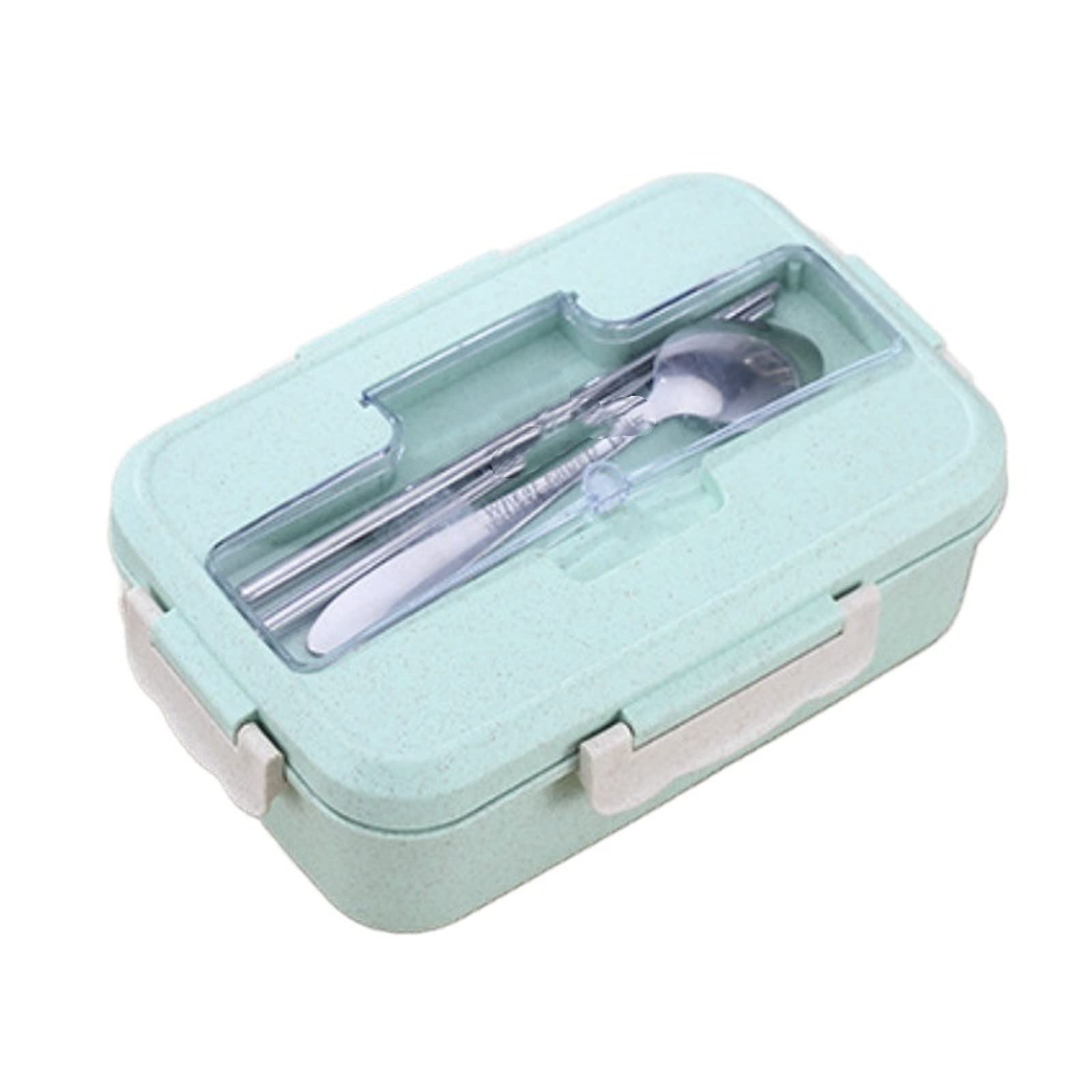 Boîte à bento bleue et contenant alimentaire micro-ondable pour lunch