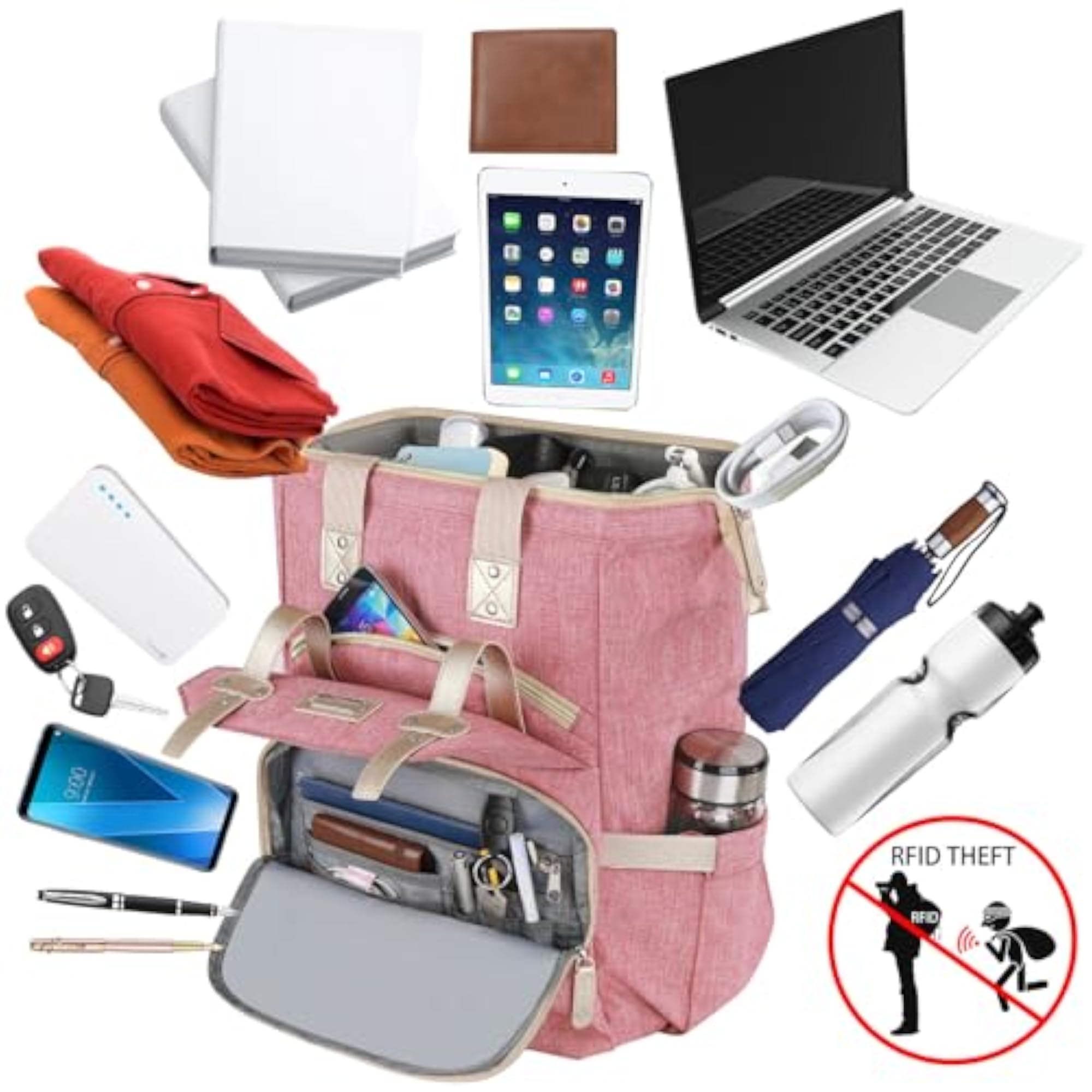 Laptop Backpack for Women, RFID Anti Theft