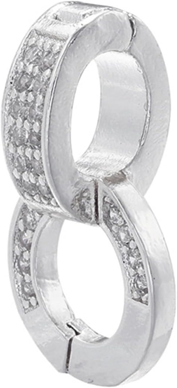 Exquisite Copper Connector with Pave Cubic Zirconia Jewelry Findings Enhancer Clasps for Customized Accessories Versatile Clasp Head