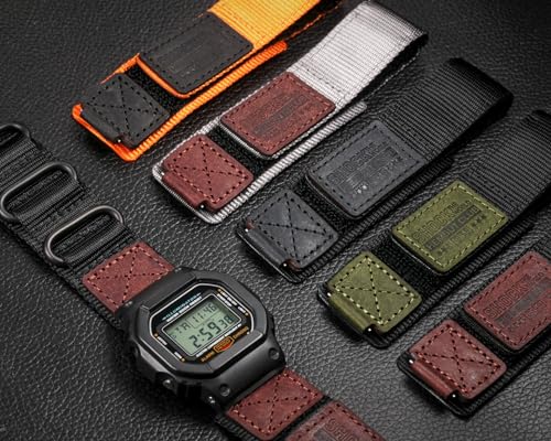DAVILANE 16mm Watch Band Strap for Casio Mens G-Shock DW5600/8900,GA100/110/120,GD100/110/120,GW6900,GWM5610,Upgraded Three Buckles Nylon Watch Band by DAVILANE - Used condition - Image 5