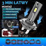 Sycreek H7 LED 24000LM 90 W, żarówka LED H7 1:1 Mini design 6500K zimna biel, zestaw be konwersja halogenowa, żarówka reflektorów do samochodu lub motocykla 12 V