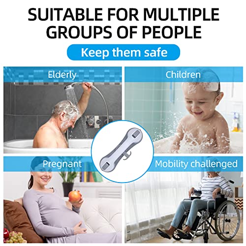 Shower Handle - 3 Suction Cup Grab Bars For Bathtubs And Showers Suction Grab Bar Bathroom Bathtub Bath Handles Elderly Handicap Seniors Safety Cup Grip Non Slip - For Tiles Glass & Hard Plastic #TOP4