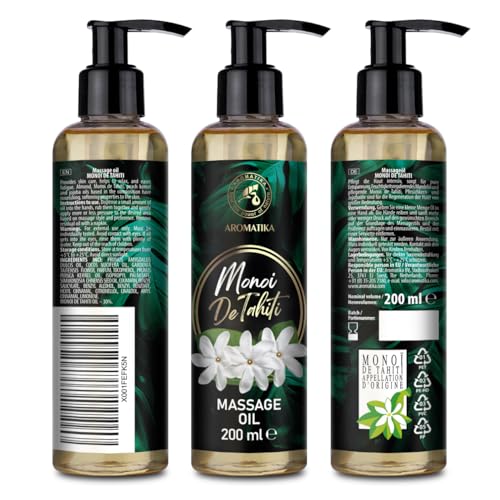Massage Oil Monoi de Tahiti 200 ml - Body Care with Coconut Oil - Gardenia Flower Extract - Monoi de Tahiti Oil - Beauty - Skin Moisturising - Exotic Scent - Aromatherapy - Image 4