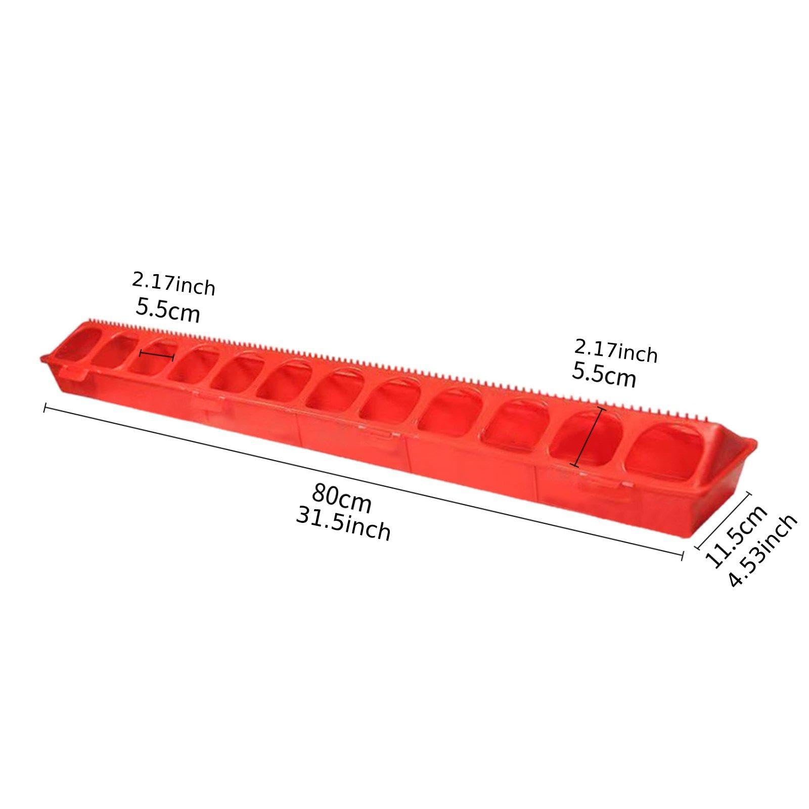 Mangiatoia per Pollame, Mangiatoia per, Abbeveratoio, Coperchio Incernierato Anti-Perdita, Senza Sprechi, Contenitore per Mangimi per Quaglie E, 80 Cm