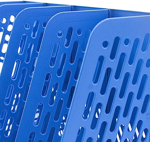 Lar Capaci - Portapenne multifunzione da scrivania, 4 scomparti, per ufficio, casa, ufficio, colore: blu